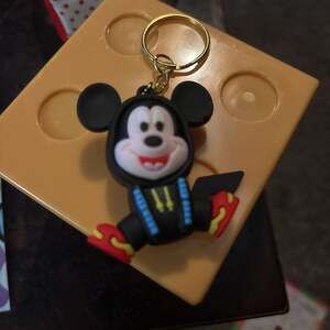 Mickey Mouse Red Silicone Keychain